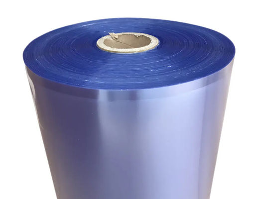 19 Mikrometer klares PVC-Schrumpffilmbedruckung Rollen mitten gefaltet Niedertemperatur schrumpfen