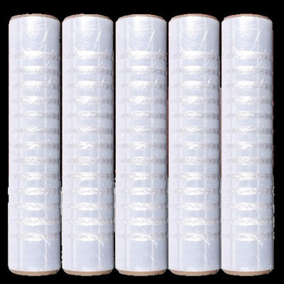 250% Verlängerung Klares LDPE Perforierter Dehnfilm 23 Mikron Dicke für die Verpackung