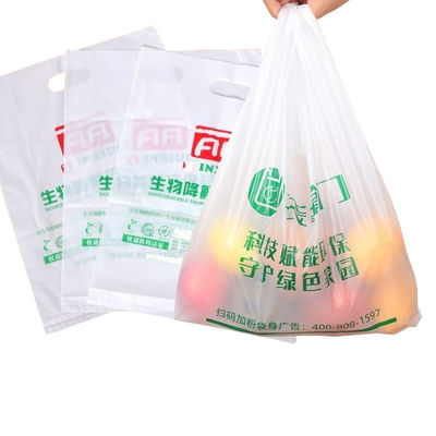Lebensmittel Poly Plastikweste Tragetaschen 11x17x21 In für Takeaways