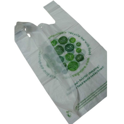 Wiederverwendbare Kunststoff-Biodegradable Einkaufstaschen für Lebensmittel Weiß Grün Farbe