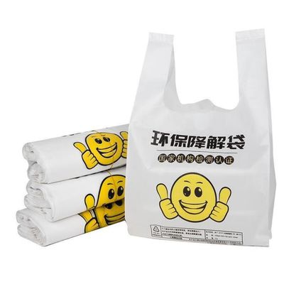 Maßgeschneiderte biologisch abbaubare Einkaufstaschen 13 Mikron Biodegradable Weste Trägertaschen
