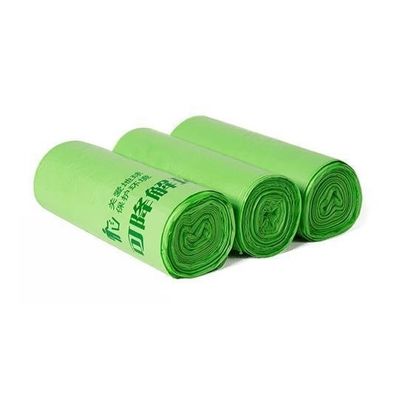 Biologisch abbaubare Plastikstoffmüllbehälter Liner auf Rollen druckbare grüne Farbe