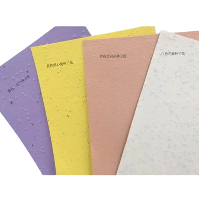 Biologisch abbaubares eingebettetes Papier für Blumensamen, recyceltes Pflanzenpapier für Wildblumen