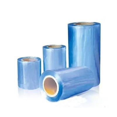 Klarblaue PVC-Schrumpffolie Ziehfestigkeit ≥45Mpa 350 mm-810 mm